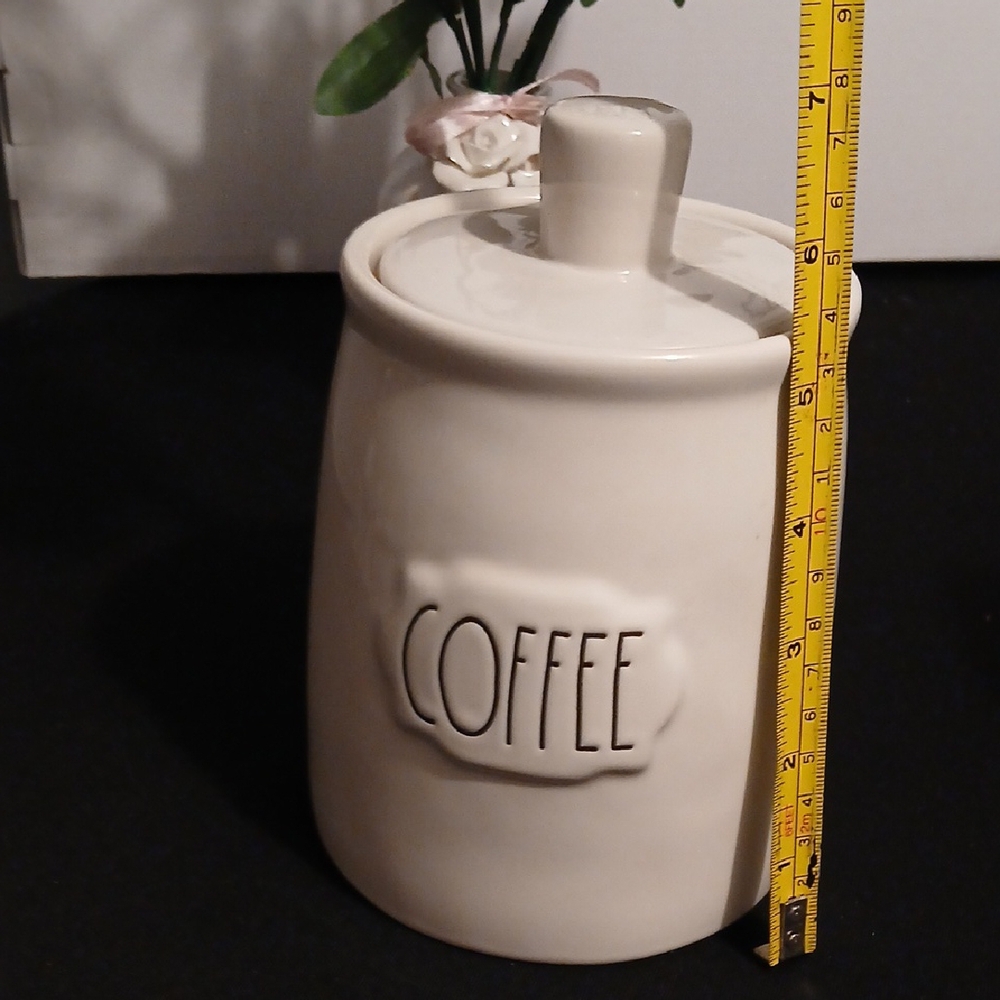 Rae Dunn Cream Ceramic Coffee Canister NWT - Picture 6 of 6